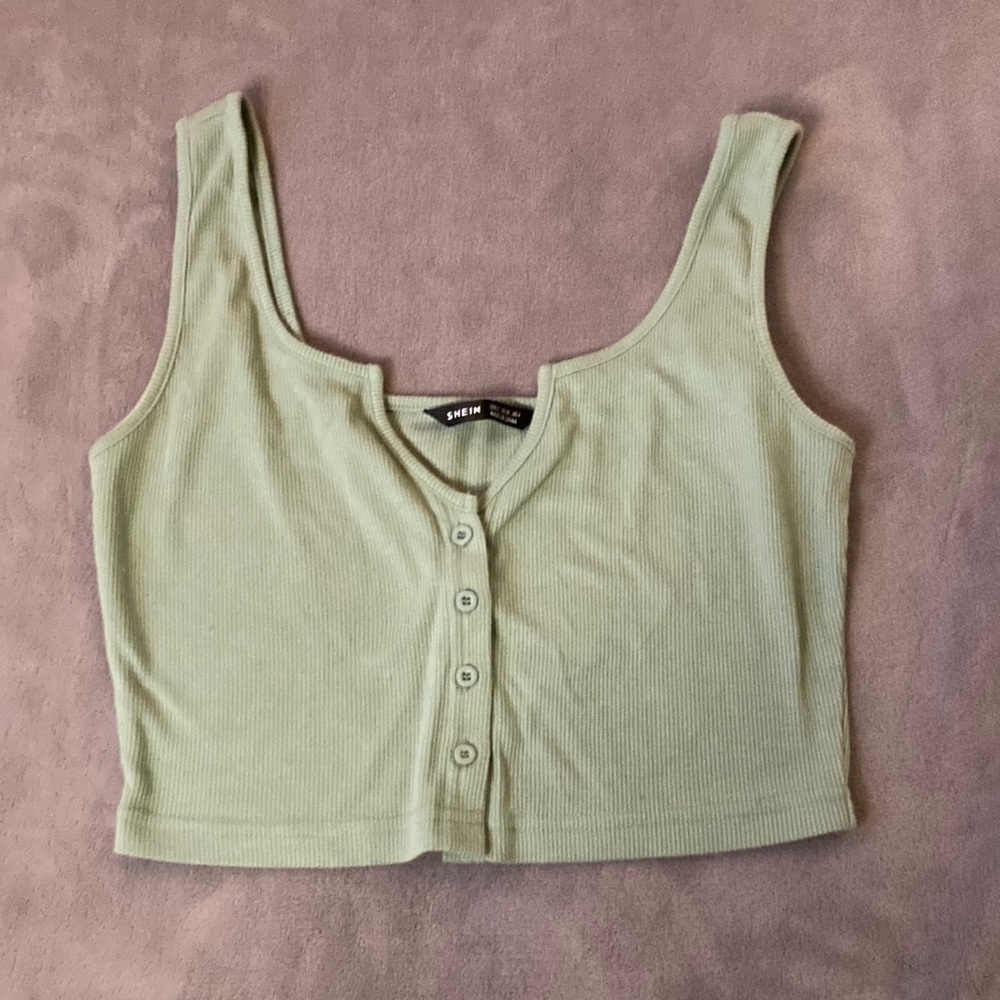 Teal Crop Top
